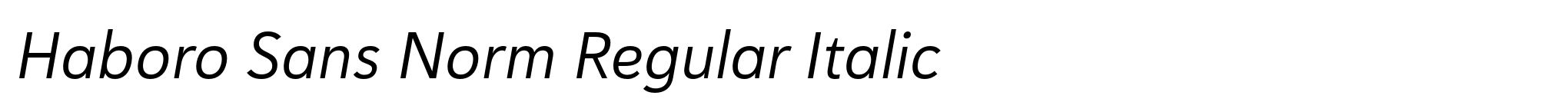 Haboro Sans Norm Regular Italic image